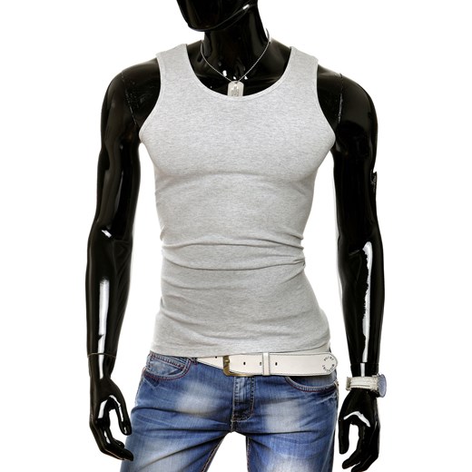 Koszulka bezrękawnik amj  - szara ze sklepu Risardi w kategorii T-shirty męskie - zdjęcie 78647365