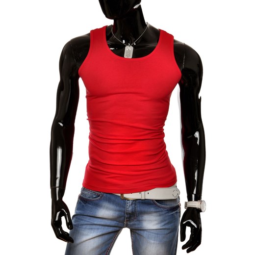 Koszulka bezrękawnik amj - czerwona ze sklepu Risardi w kategorii T-shirty męskie - zdjęcie 78647375