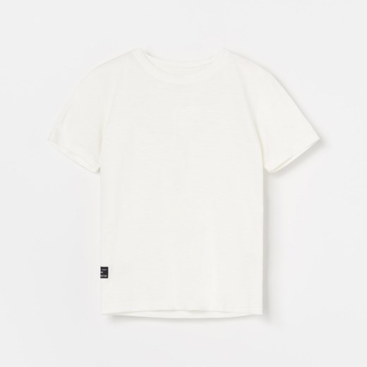 T-shirt chłopięce biały Reserved z krótkim rękawem letni 