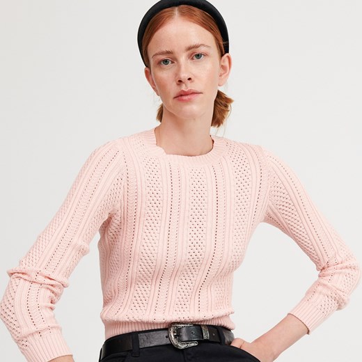 Sweter damski Reserved różowy casual 