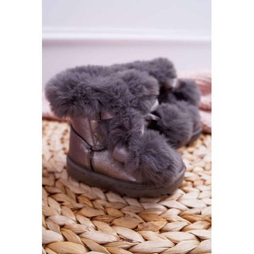 Buty zimowe dziecięce Frrock śniegowce gładkie 