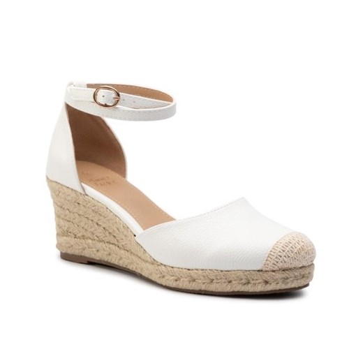 Espadryle damskie Jenny Fairy białe casual z klamrą na lato