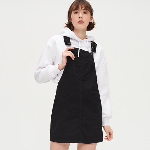 Cropp - Spódnica na szelkach - czarny ze sklepu Cropp w kategorii Spódnice - zdjęcie 78738839