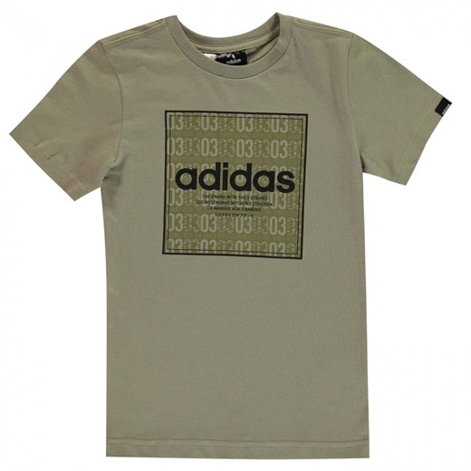 T-shirt chłopięce Adidas w nadruki z krótkim rękawem 