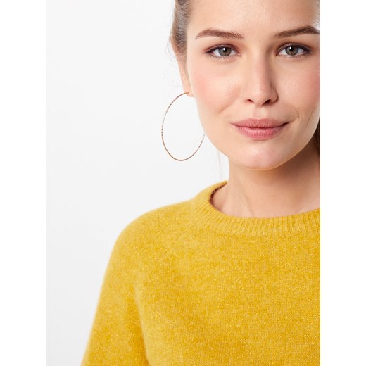 Sweter damski Minimum żółty z dzianiny 