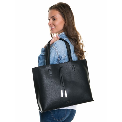 Shopper bag czarna BIG STAR duża na ramię 