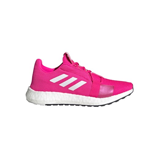 Buty sportowe damskie Adidas Performance do biegania w stylu młodzieżowym różowe sznurowane bez wzorów 