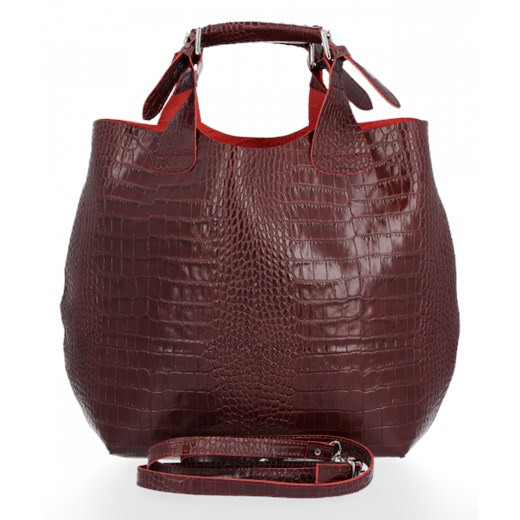 Shopper bag Vittoria Gotti elegancka duża z tłoczeniem 
