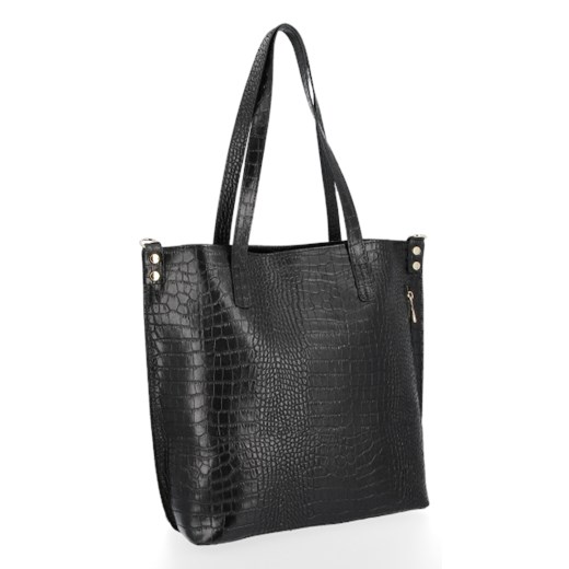 Shopper bag Vittoria Gotti czarna w stylu glamour 