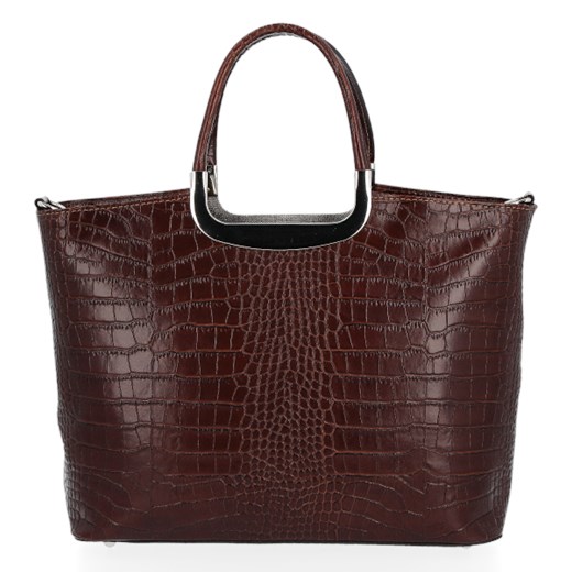 Shopper bag Vittoria Gotti elegancka z tłoczeniem 