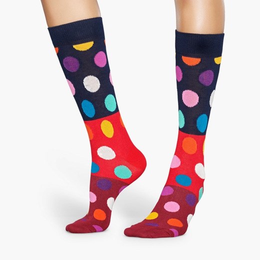 Skarpetki damskie wielokolorowe Happy Socks w grochy casualowe 