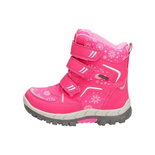 Różowe buty zimowe dziecięce American Club na rzepy śniegowce 