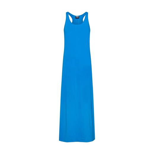 Sukienka Urban Classics niebieska z bawełny z okrągłym dekoltem bez rękawów 