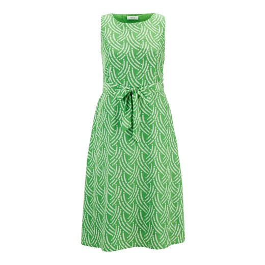Sukienka Heine bez rękawów zielona z okrągłym dekoltem 