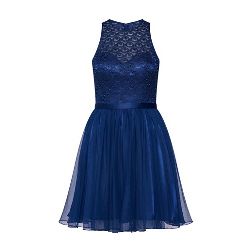 Sukienka Laona niebieska z okrągłym dekoltem mini 