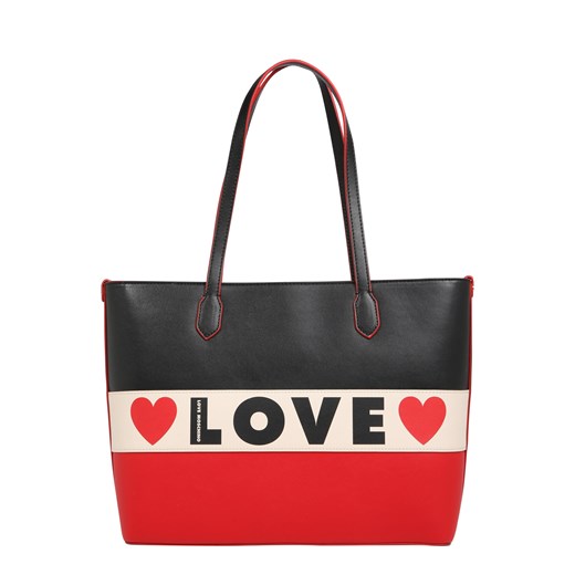 Shopper bag Love Moschino elegancka na ramię ze skóry 