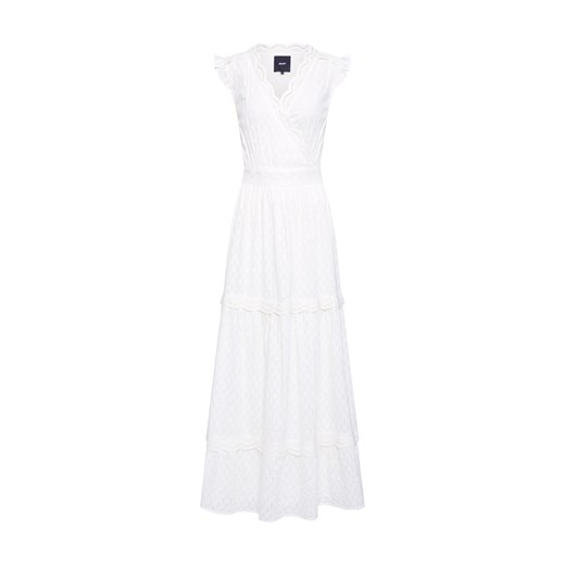 Sukienka Object z krótkim rękawem biała karnawałowa z dekoltem w serek bawełniana 
