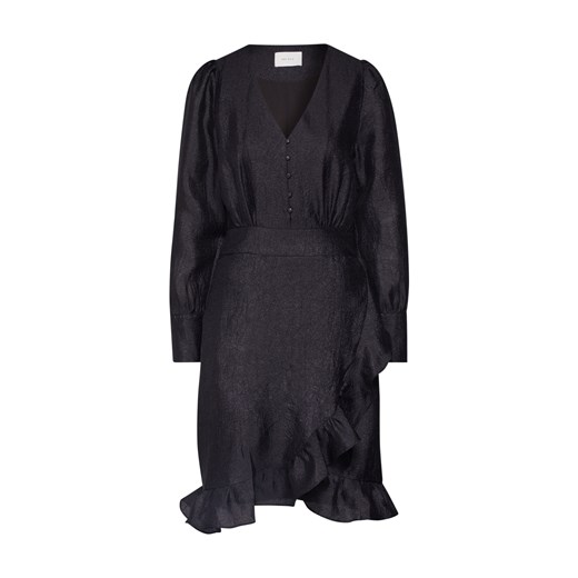 Neo Noir sukienka z dekoltem w literę v z długim rękawem na sylwestra mini 