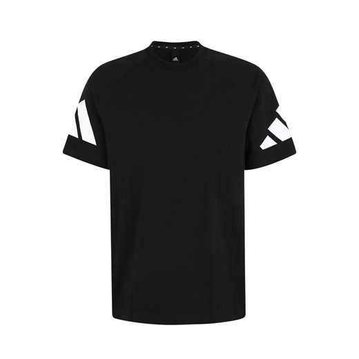 Adidas Performance koszulka sportowa czarna z nadrukami 