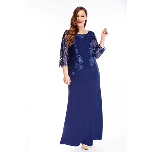 sukienka maxi z haftowaną górą  Ptakmoda.com 52 