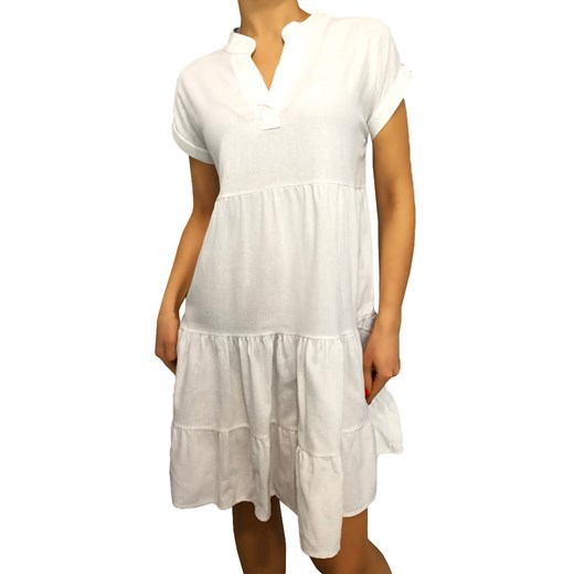 Biała Sukienka Oversize 2753-43-B