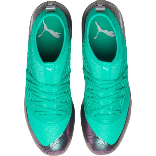 Buty sportowe męskie Puma na wiosnę zielone sznurowane 