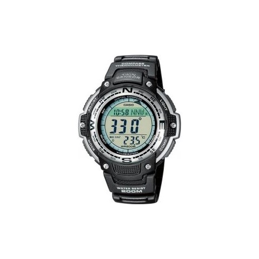 Zegarek męski Casio - SGW-100-1VEF - CENA DO NEGOCJACJI - DOSTAWA DHL + GRAWER GRATIS - RATY 0% swiss szary alarmowy