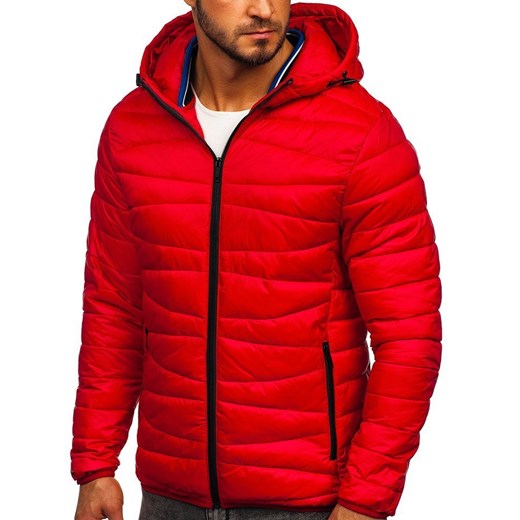 Denley kurtka męska casual bez wzorów