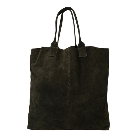 Shopper bag Pieces zamszowa bez dodatków duża 