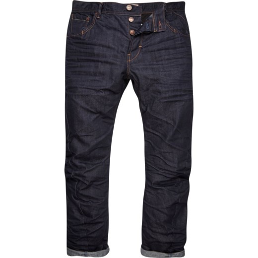 Dark wash Curtis slouch jeans river-island czarny jeans