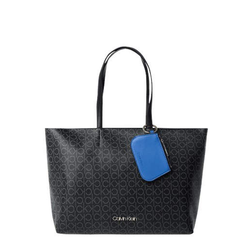 Shopper bag Calvin Klein wakacyjna mieszcząca a6 ze skóry ekologicznej 