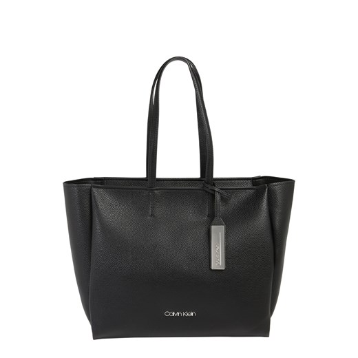 Shopper bag czarna Calvin Klein na ramię matowa 