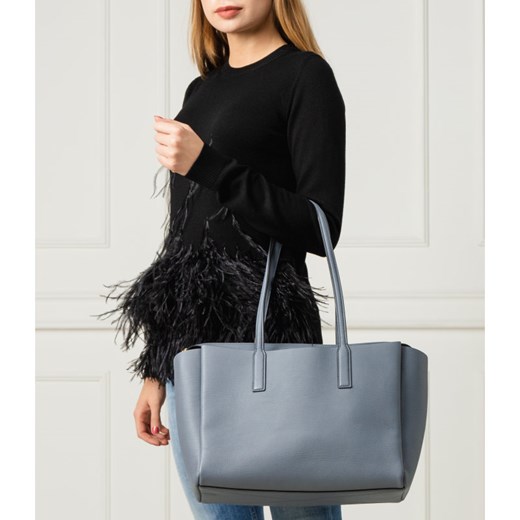 Shopper bag The Marc Jacobs duża matowa bez dodatków na ramię skórzana 