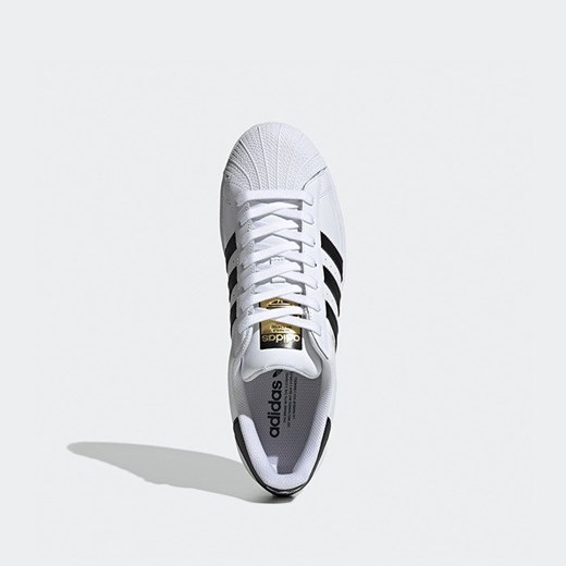 Buty sportowe damskie Adidas Originals gładkie białe sznurowane na płaskiej podeszwie 