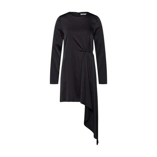 Ivyrevel sukienka czarna asymetryczna dzienna elegancka bez wzorów 
