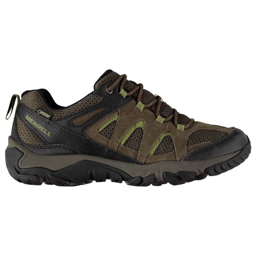 Czarne buty trekkingowe męskie Merrell gore-tex sznurowane 