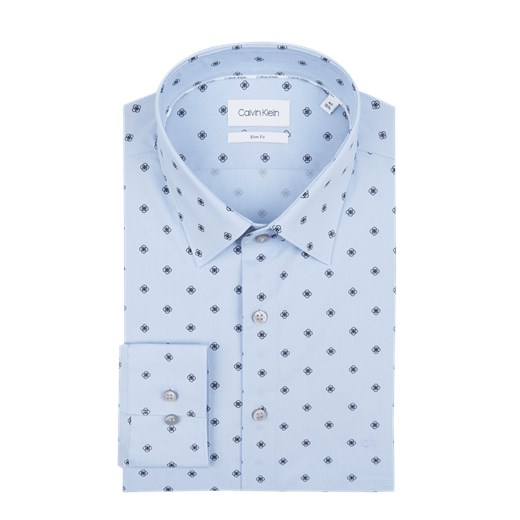 Koszula biznesowa o kroju slim fit z tkaniny Fil à Fil Calvin Klein  41 Peek&Cloppenburg 