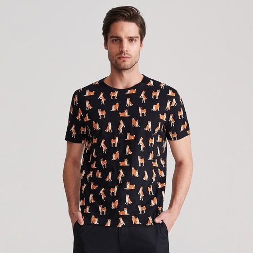 T-shirt męski Reserved wielokolorowy z krótkim rękawem