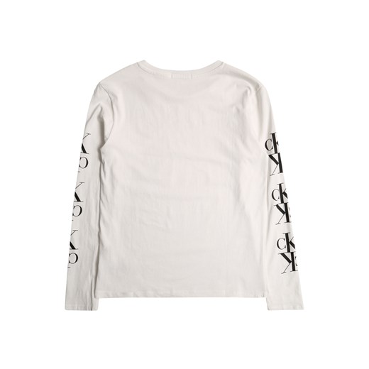 T-shirt chłopięce Calvin Klein biały z długim rękawem 