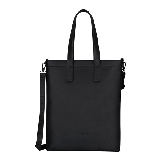 Shopper bag Expatrié czarna matowa na ramię bez dodatków duża 