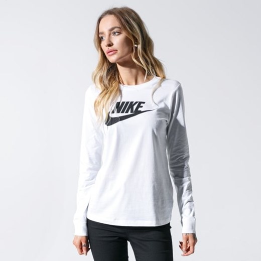 Bluzka damska Nike sportowa z okrągłym dekoltem biała 