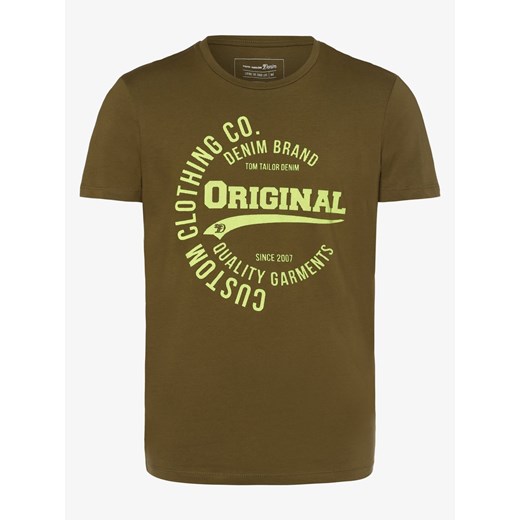 Tom Tailor Denim - T-shirt męski, zielony  Tom Tailor Denim XXL vangraaf