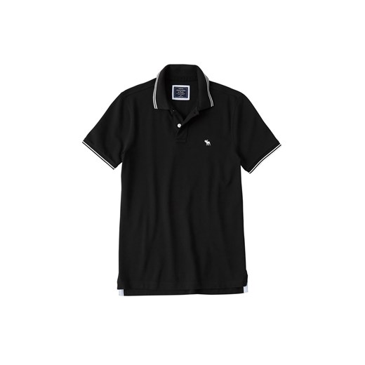 Czarny t-shirt męski Abercrombie & Fitch z krótkim rękawem 