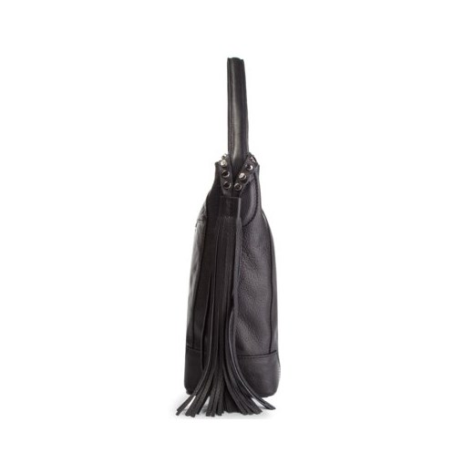 Shopper bag czarna Lasocki matowa bez dodatków na ramię 