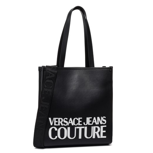 Shopper bag Versace Jeans mieszcząca a6 czarna bez dodatków 