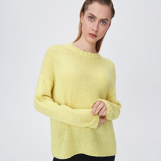 Sinsay - Sweter z wełną - Żółty  Sinsay XS 
