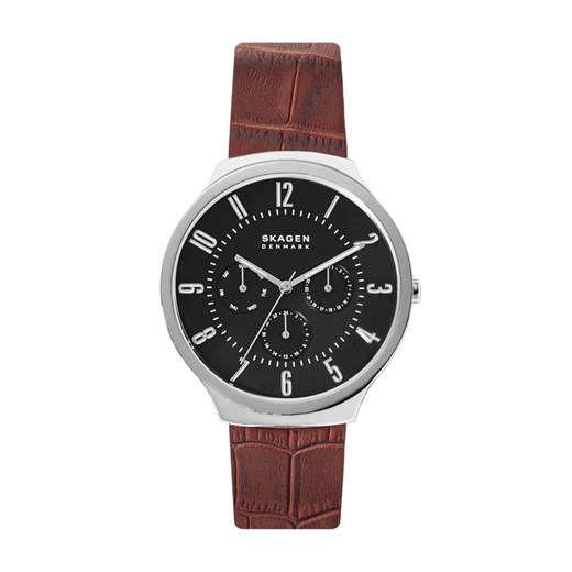 Brązowy zegarek Skagen analogowy 