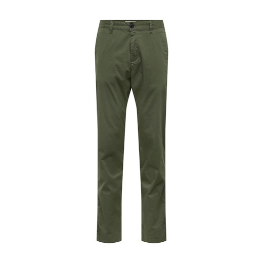 Selected Homme spodnie męskie zielone bawełniane 