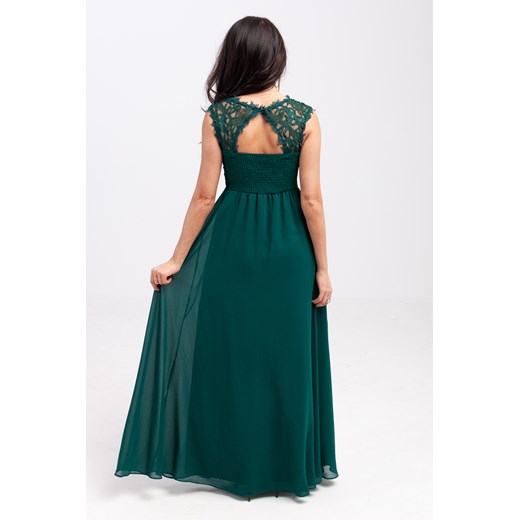Sukienka zielona karnawałowa rozkloszowana maxi 