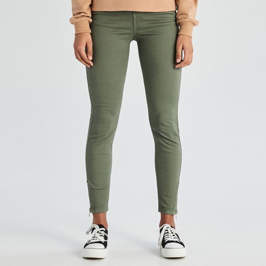 Sinsay spodnie damskie zielone 
